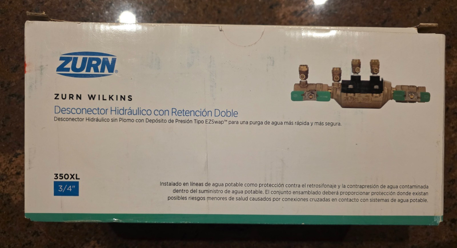 Zurn Wilkins 3/4” 34-350XL  Double Check Backflow Preventer Valve