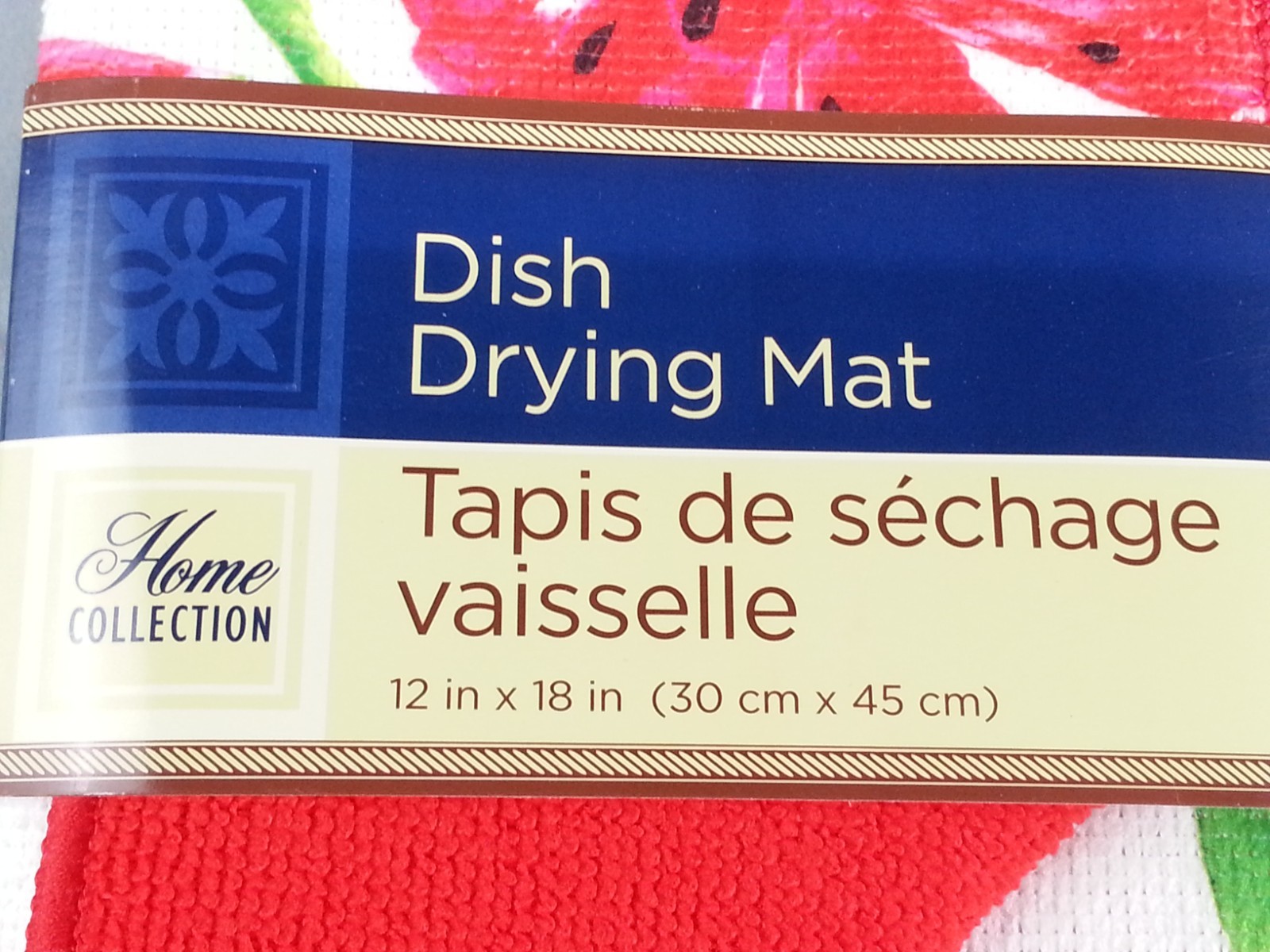 NEW NWT 2 Piece Dish Drying Mat Watermelon