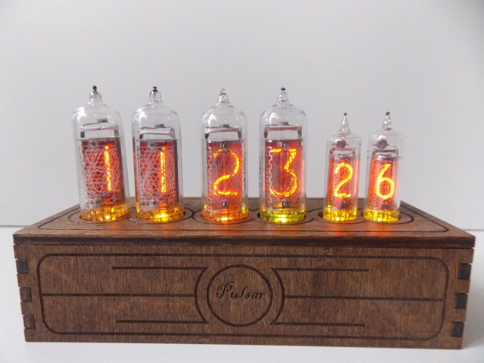 Nixie tube clock IN-14+IN-16 RGB table desk retro old vintage clock for bedroom