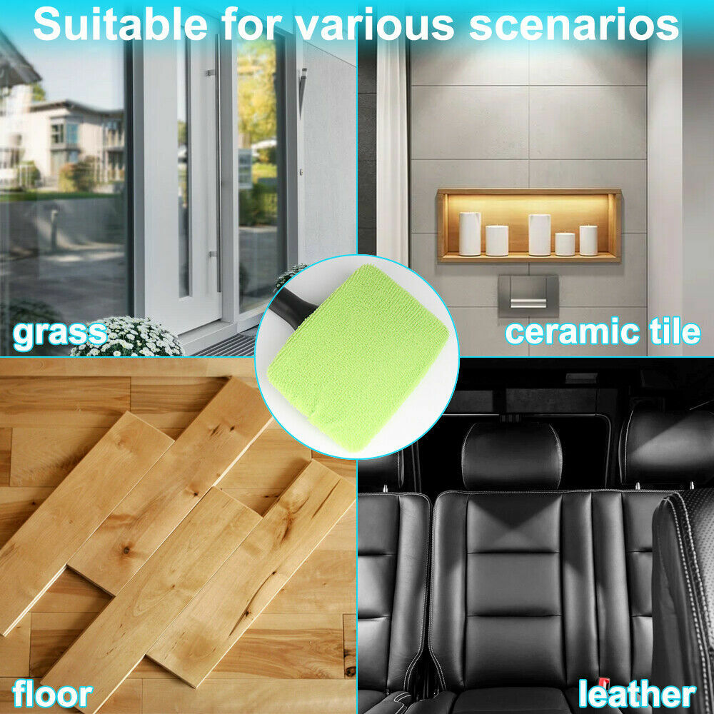 3 Pack Window Windshield Cleaning Tool Microfiber Car Wiper Cleaner Glass Brush