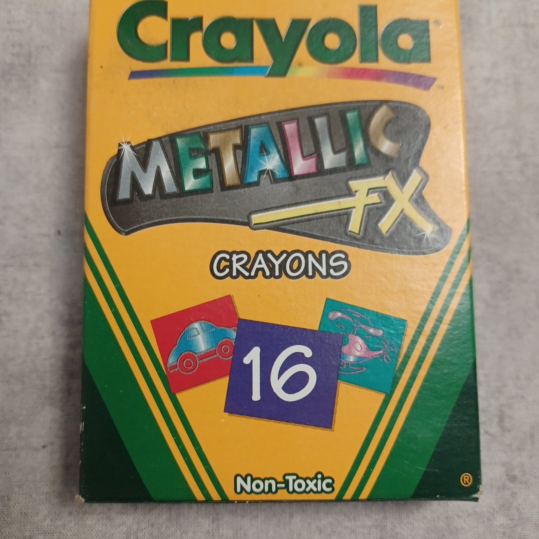 VTG Crayola Crayons Metallic Fx 16 New 2001 NOS non-toxic Binney & Smith