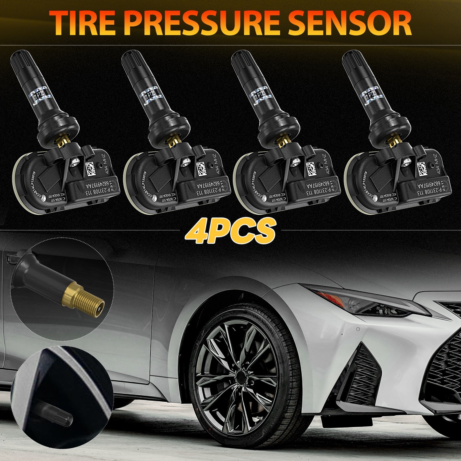 4x Tire Pressure Sensor TPMS For Mopar OEM 68249197AA Dodge Ram 1500 2500 3500