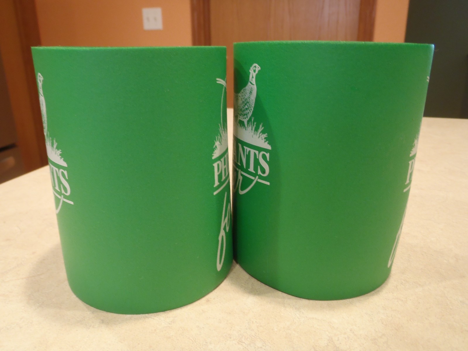 Vintage Pheasants Forever Can Koozie Lot of 2 Green Foam