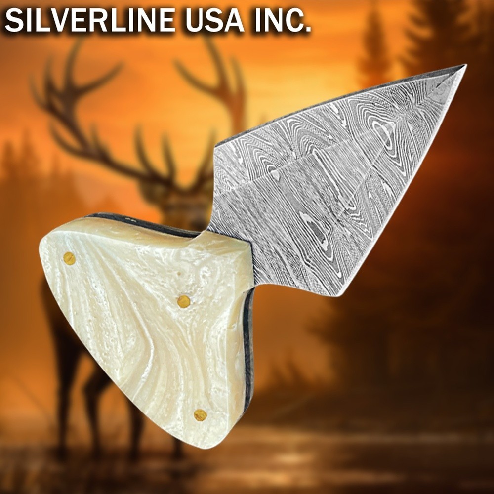 Damascus Push Dagge full tang, camping, hunting, outdoor Hand made forged,DM 003