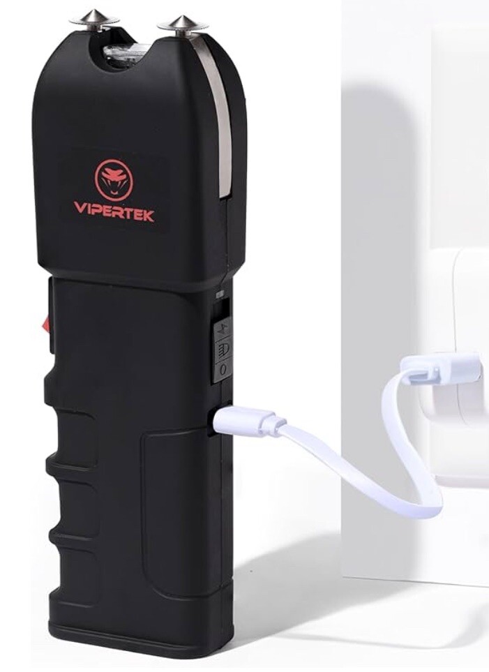 VIPERTEK VTS989 - 700BV Rechargeable Heavy Duty Stun Gun + 2 APE Pepper Spray