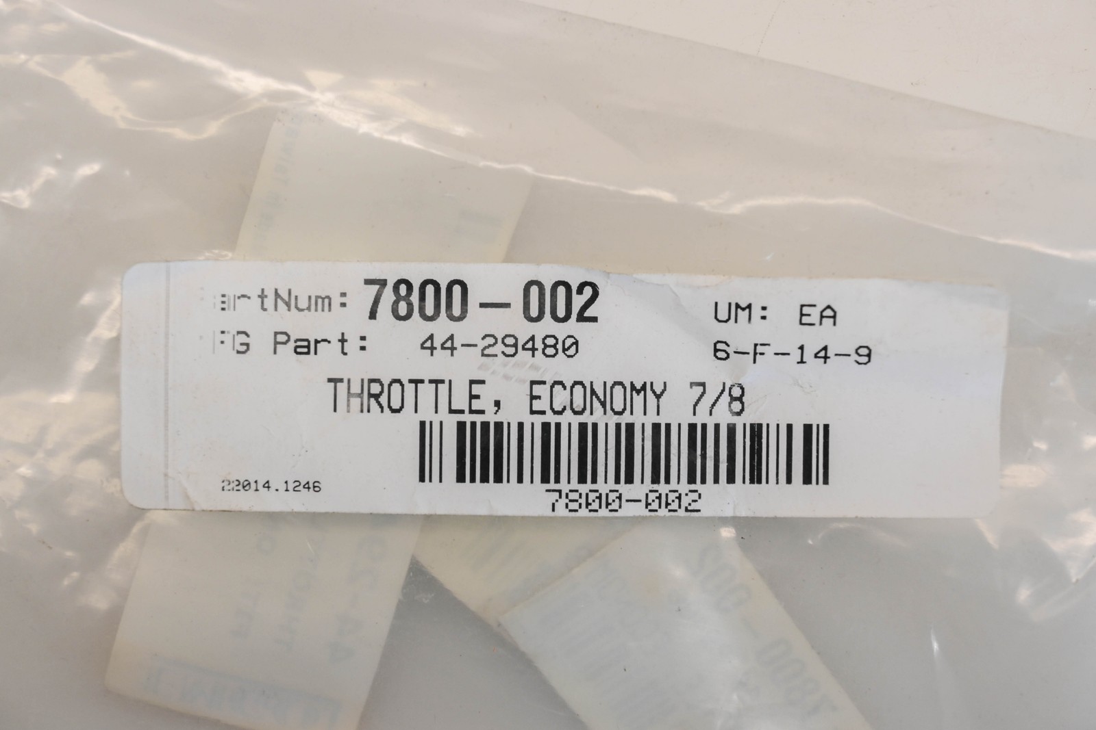 EMGO 44-29480, 7800-002 Throttle Fits 7/8" Ba Qty 1 NOS