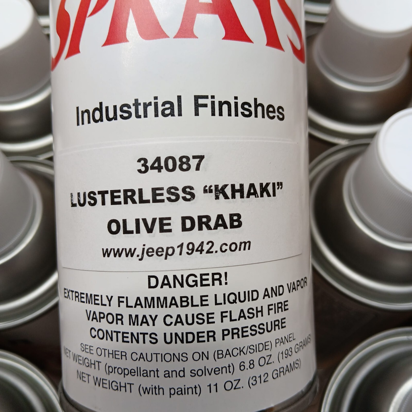 Gillespie Military Spray Paint 34087 Khaki Olive Drab. Common WWII Vehicle Color