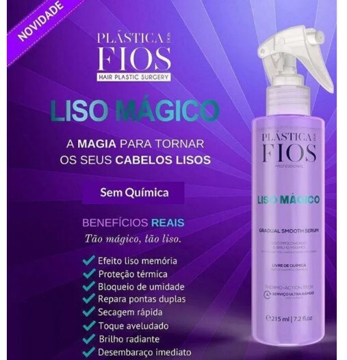 Cadiveu Plastica dos Fios Liso Magico Gradual Smooth Serum Treatment 215ml 7.2oz