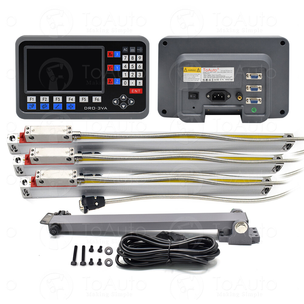 2Axis/3Axis LCD DRO Display Digital Readout+Linear Scale Sensor Encoder CNC Mill