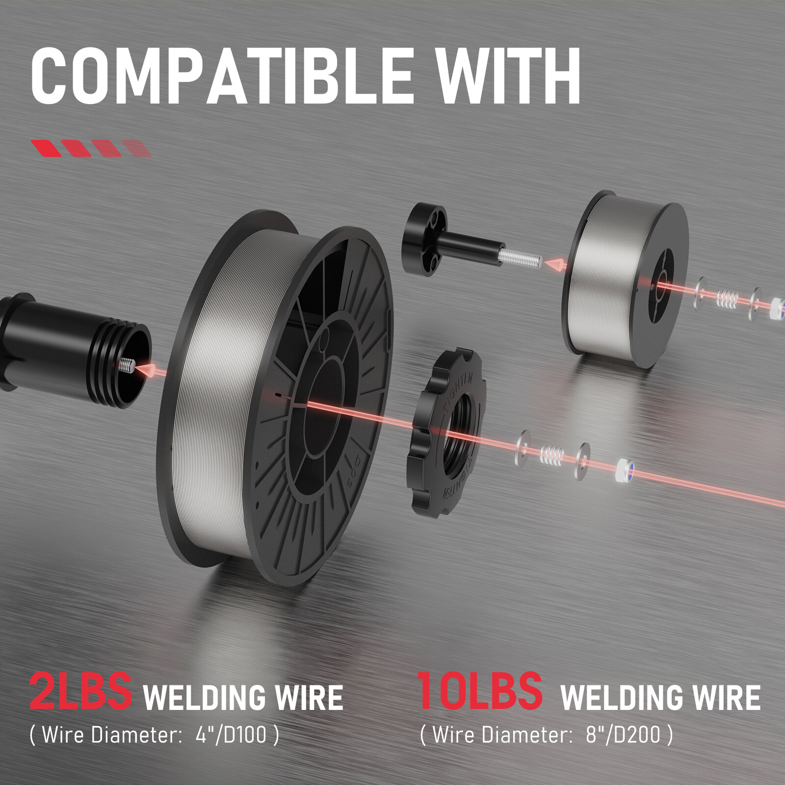 MIG-200 220V 200Amp Welding Machine MIG/Stick/TIG Multi-Process Welder
