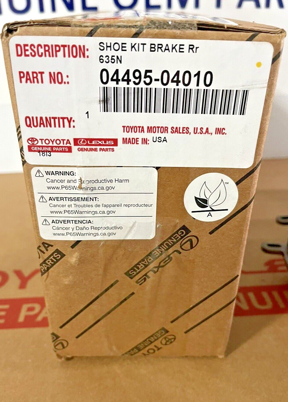 2005-2023 Toyota Tacoma Rear Brake Shoes Kit GENUINE OEM PART 04495-04010