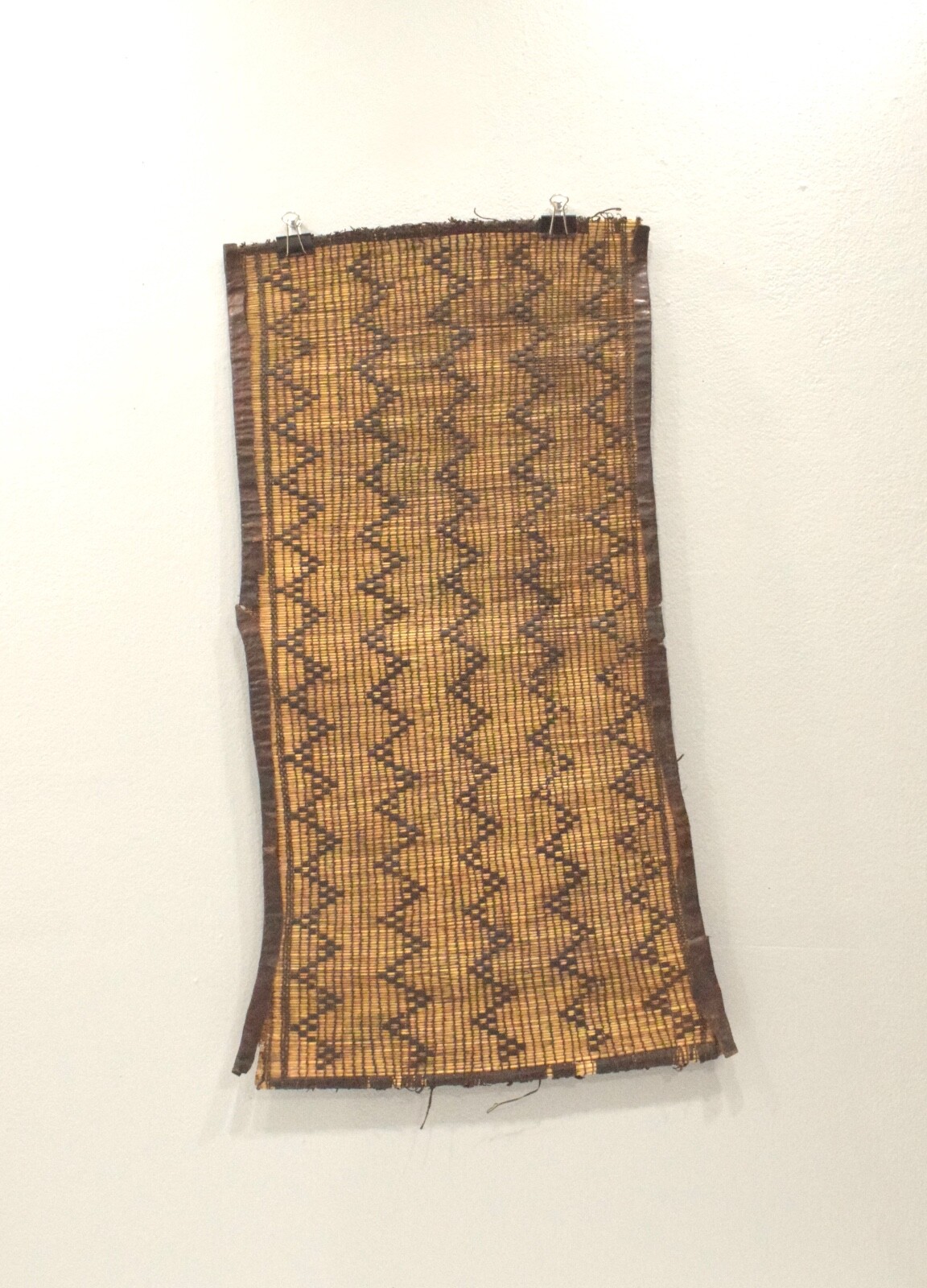 African Tuareg Woven Straw Leather Tuareg Mat Mali