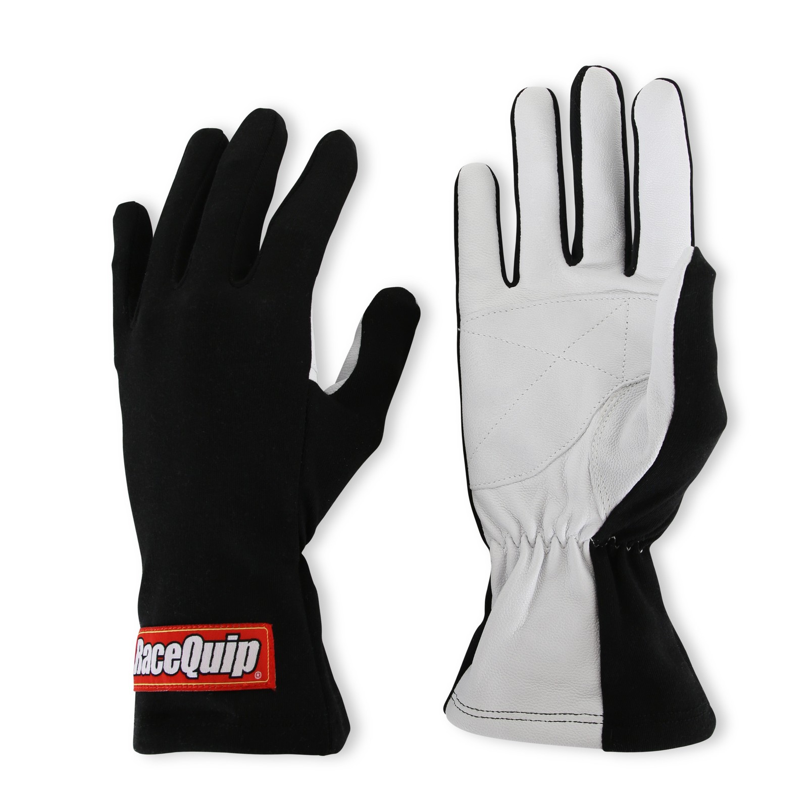 RaceQuip RQP 350003 RQP 350 Series Driving Gloves 1-Layer Black/White Medium