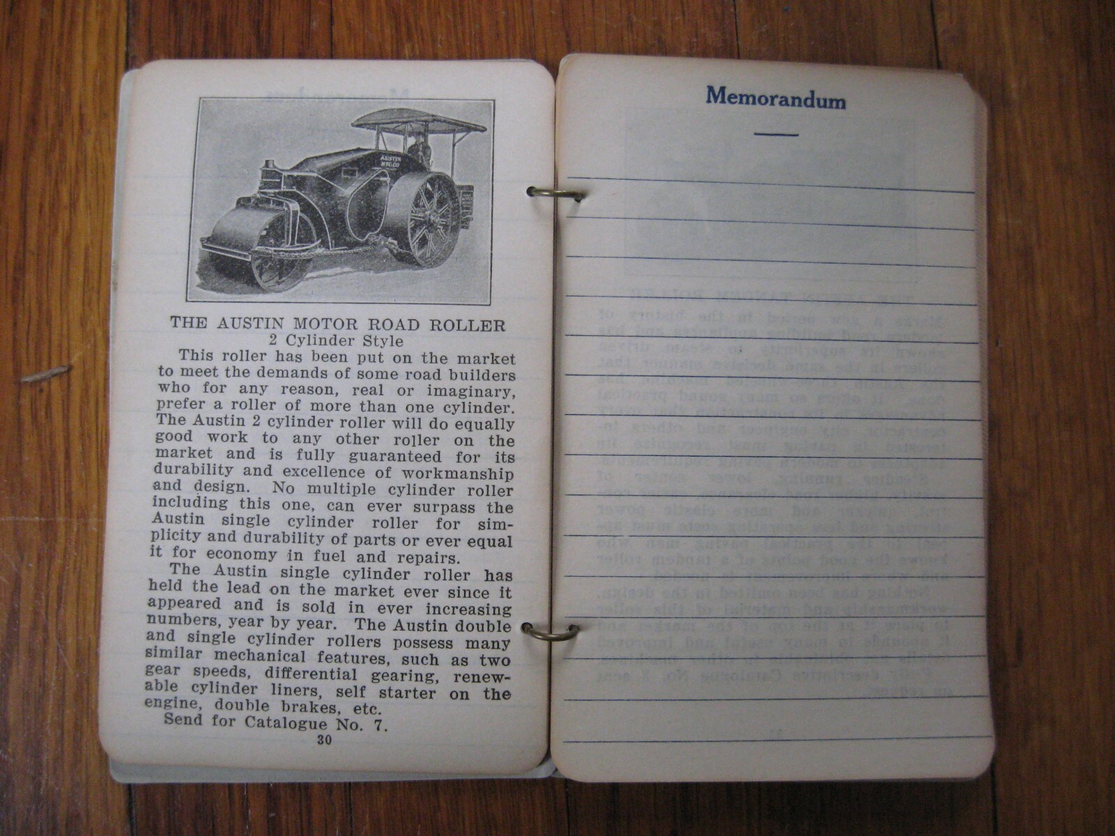 1915 1916 Austin Western Road Grader Pocket Ledger Road Roller Crusher Scarifier