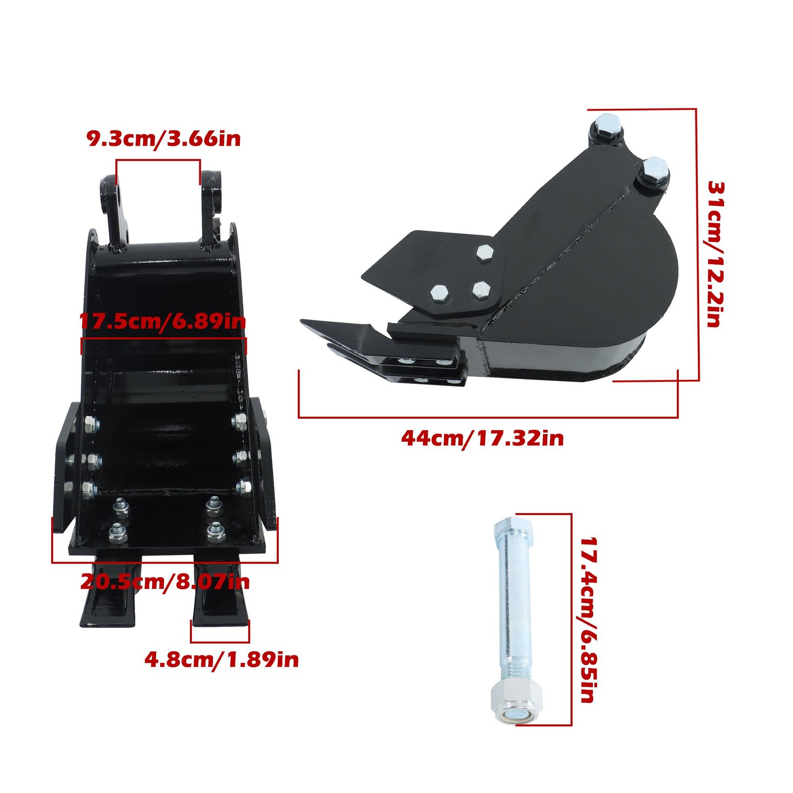 Narrow Trenching Bucket 200mm Attachment For Mini-excavators Digger