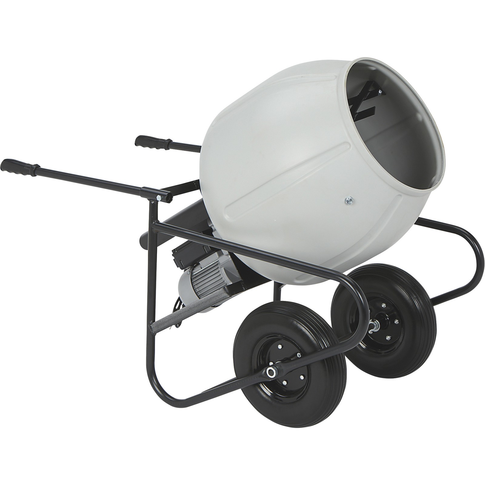Klutch Electric Cement Mixer, 3.5 Cu. Ft. Poly Drum, 1/2 HP, 120V Electric