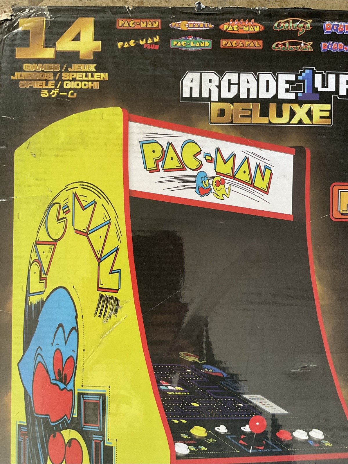 Arcade1Up PAC-MAN Deluxe Arcade Machine - Yellow