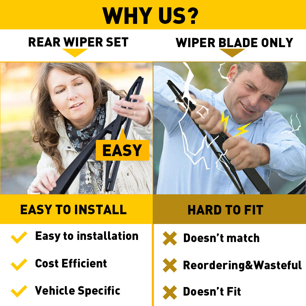 Rear Windshield Back Wiper Arm Blade Set For 2011 2012-2017 Jeep Grand Cherokee