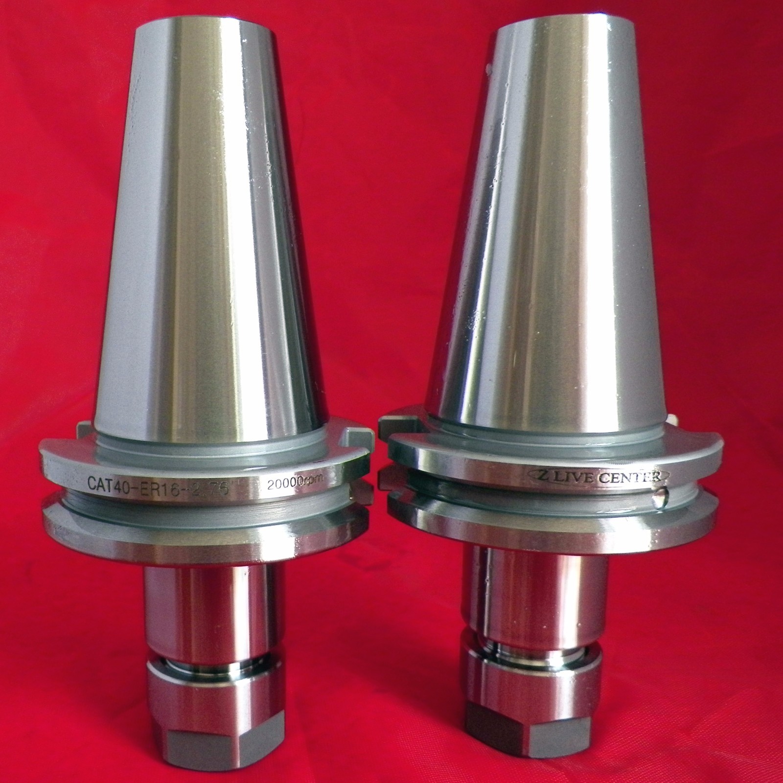 CAT40 ER16 Collet Chucks 4 Pcs w Proj. 2.76"-4" Balanced G2.5 @20,000 RPM Prime