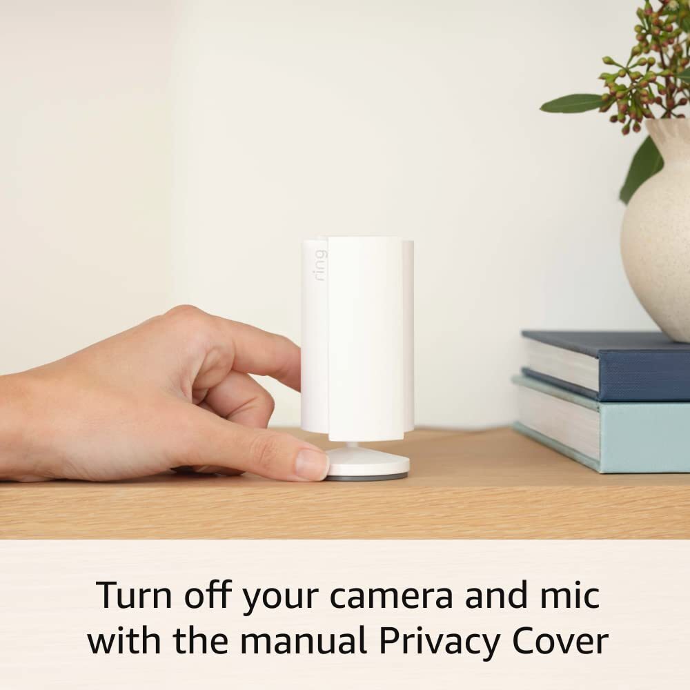 Ring Indoor Cam 2nd Gen 2023 Plug-In Privacy Cover, 2-Way Talk, White or Black