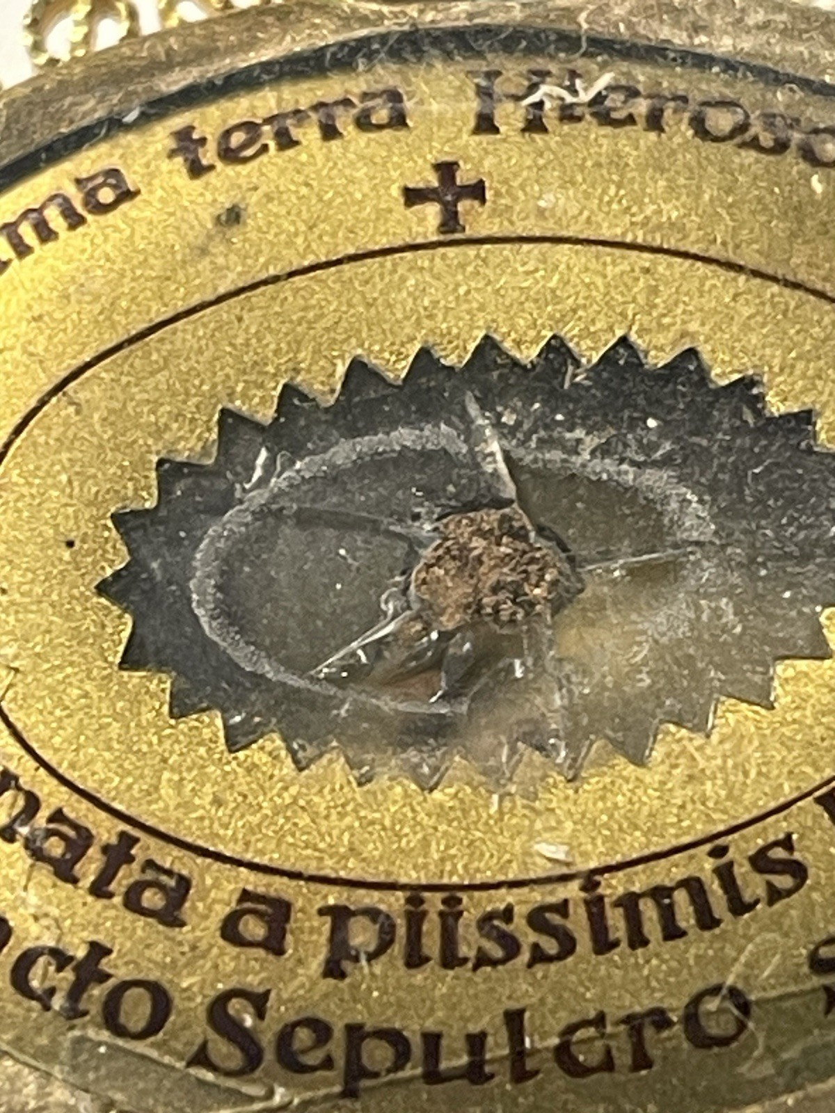 Antique Church Relic Jesus Christ Holy Medallion Used