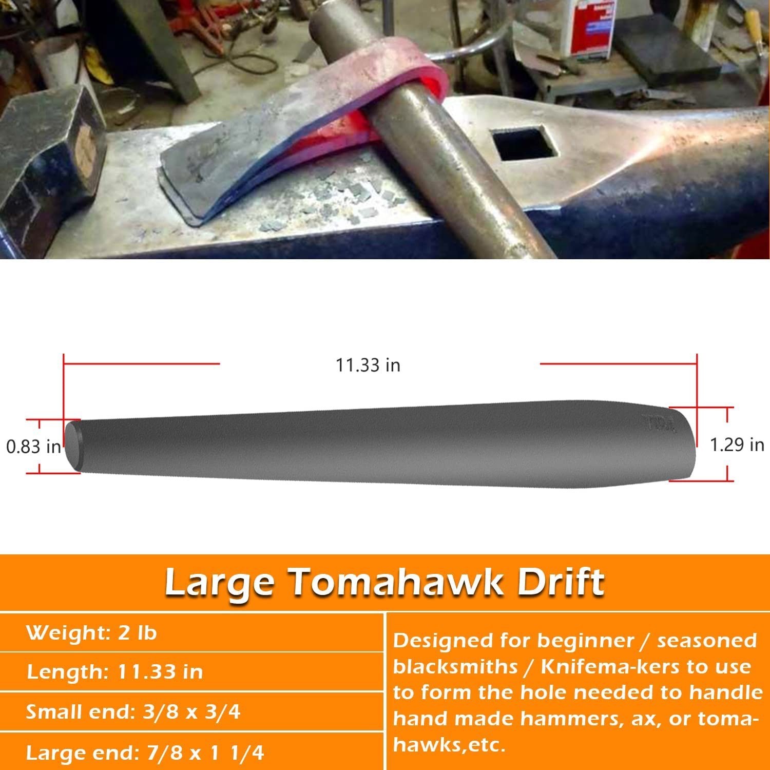 Blacksmith Drift Kit Hammer Eye Drift Tools Tool Set for Tomahawk Axe Forging