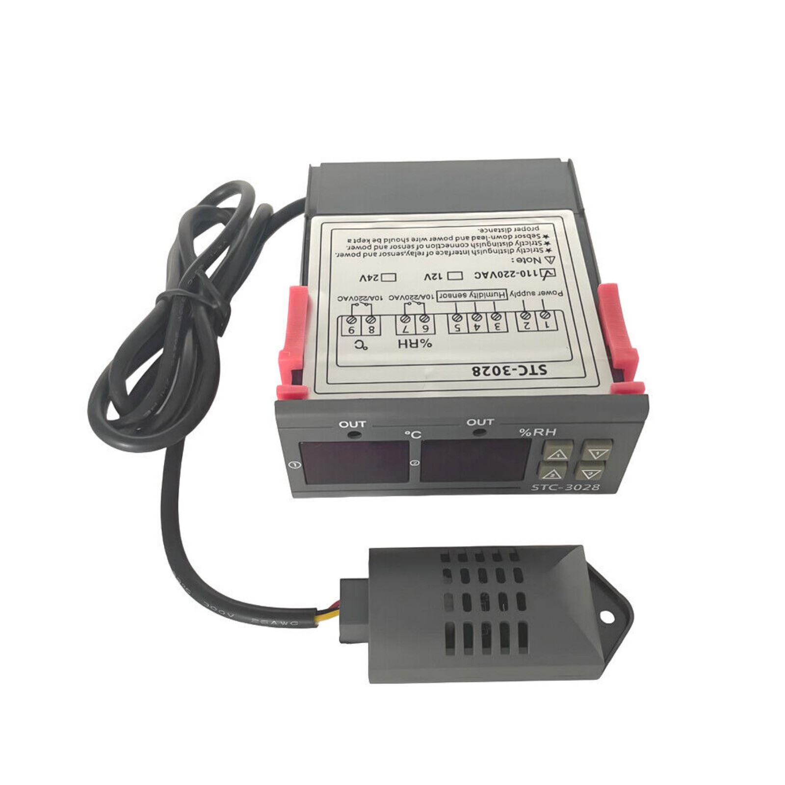 STC-3028 Digital LCD Temperature Humidity Controller Thermostat AC110-220V/12V