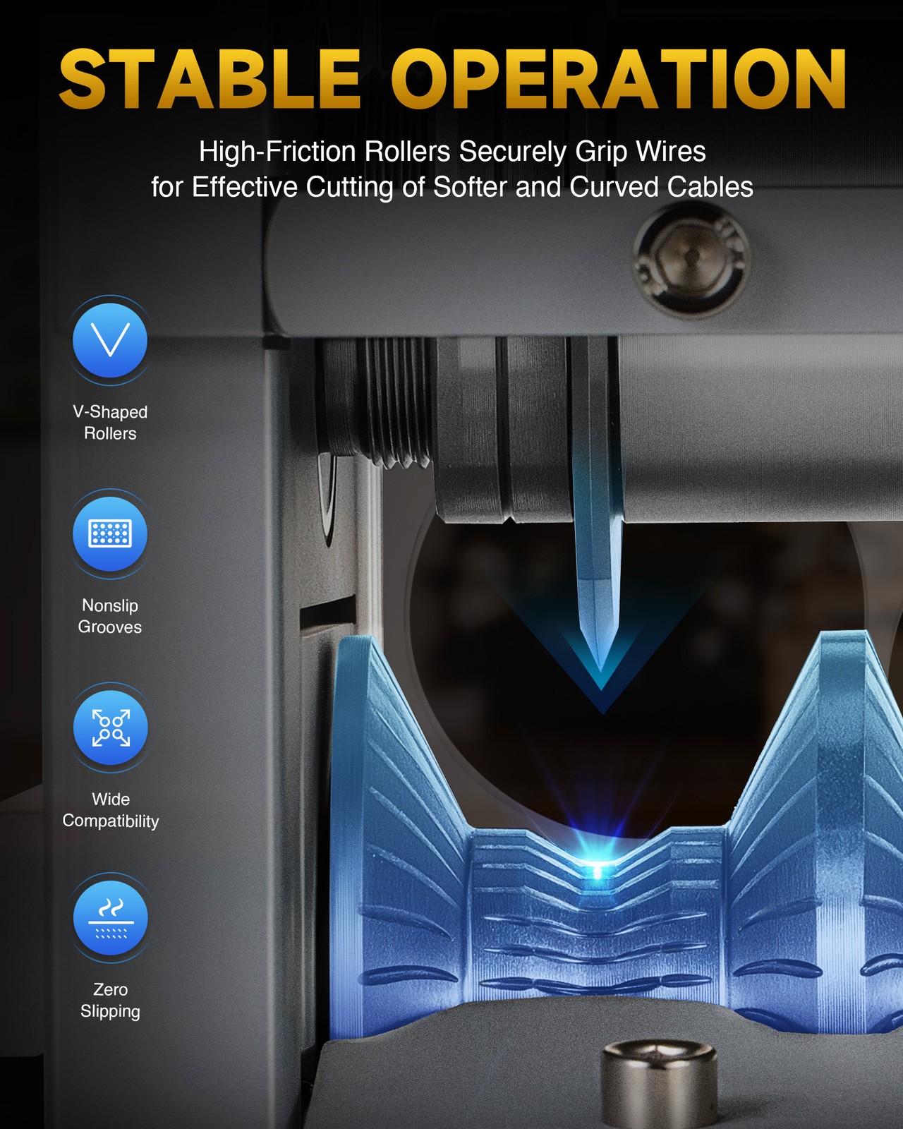 CREWORKS Wire Stripping Machine Copper Cable Peeling Stripper Metal Recycle Tool