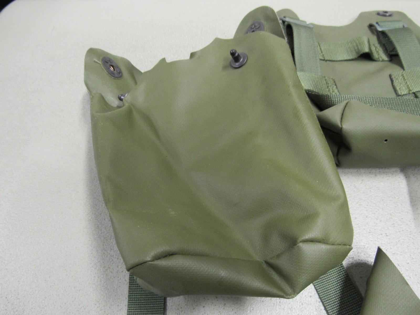 Danish M/45-59 Web Gear Canteen Cover Rubberized New Old Stock OD Green