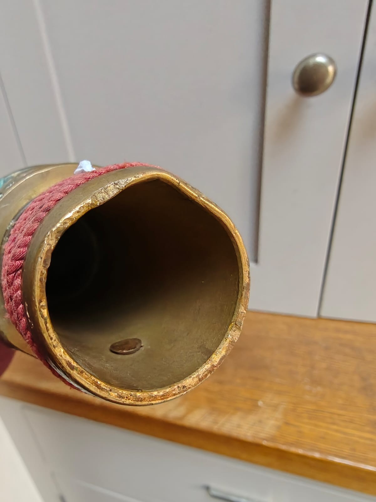 Vintage fire old brass copper bronze hose nozzle end