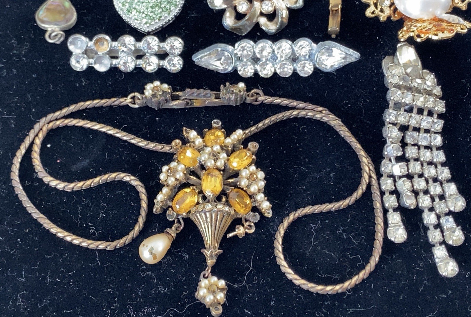 Vintage Jewelry Repair Lot ~ Crafts Repurpose Broken Missing Parts ~ Unique Item