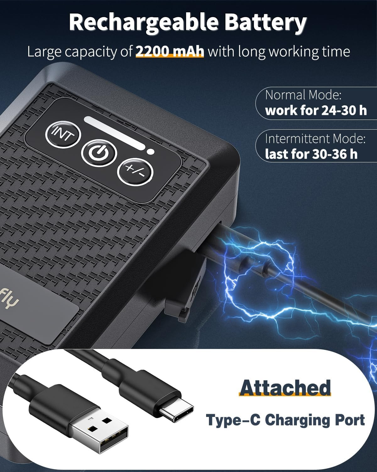 Pawfly Ultra Quiet Live Bait Aerator USB Rechargeable Battery Air Pump 5-100 New