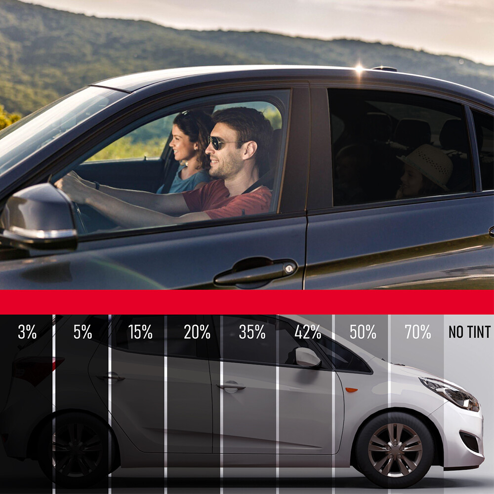 UNITED Window Tint Roll Standard Black Color For Car Truck Home Any Size & Shade