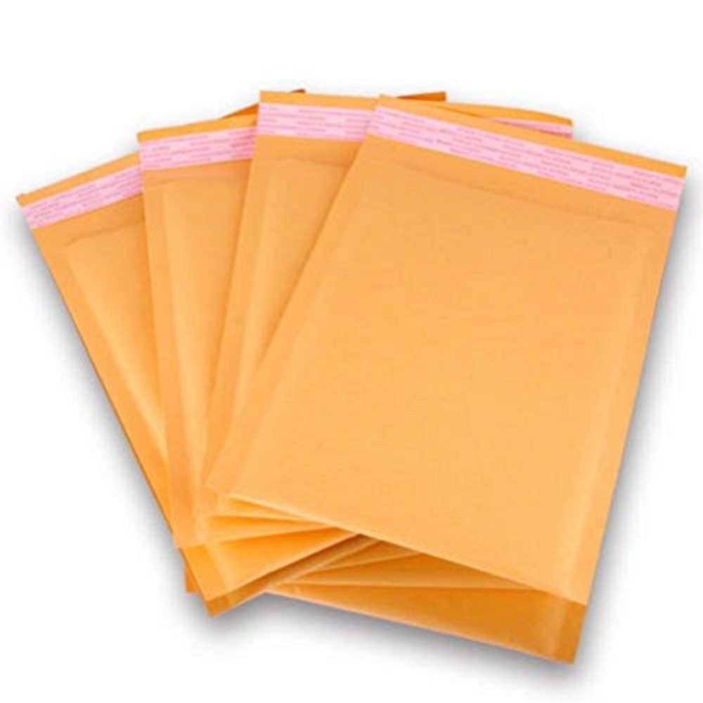 Polycyber 500 pcs #000 Kraft Bubble Envelopes Mailers (Inner 4x7)