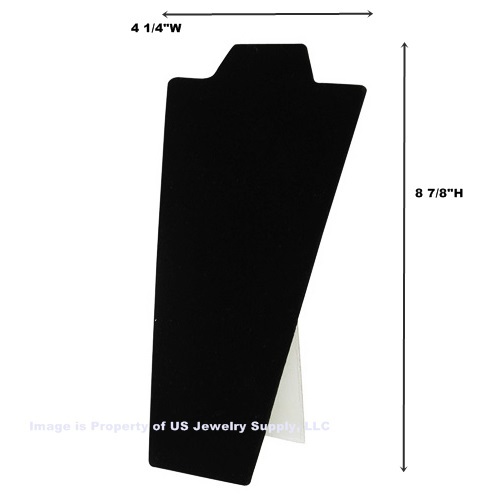 6 Black Necklace Pendant Easel Back Portable Jewelry Displays 4 1/4"W x 8 7/8"H