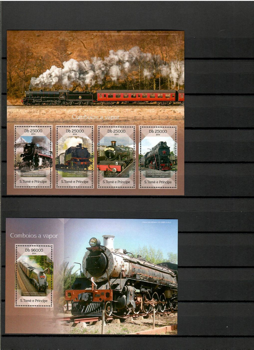 Steam locomotives trains railway 50 sheets MNH Collection [1] until 2014 #CNA162