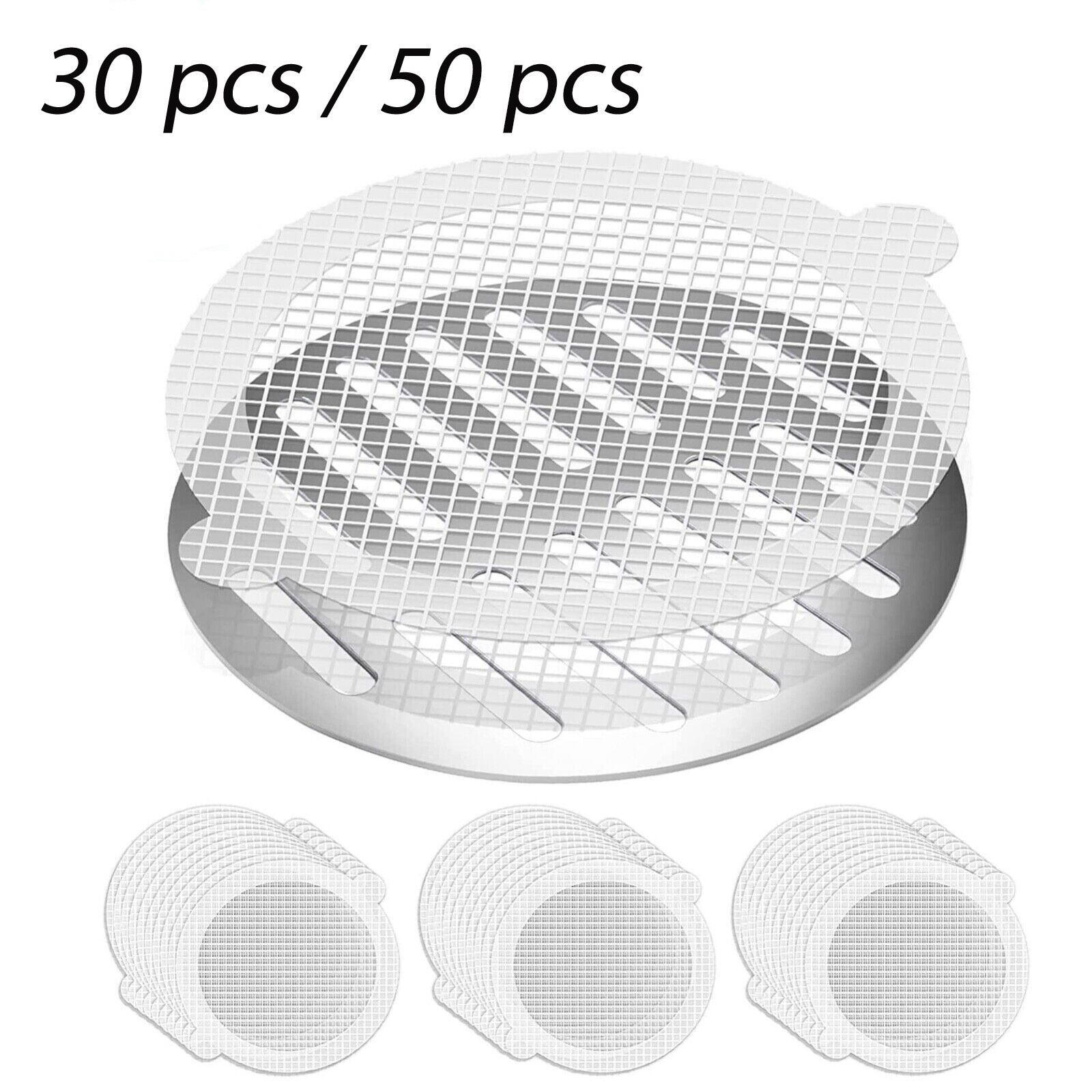 30/50 Pcs Disposable Shower Drain Hair Catcher Mesh Sticker Strainers for Shower