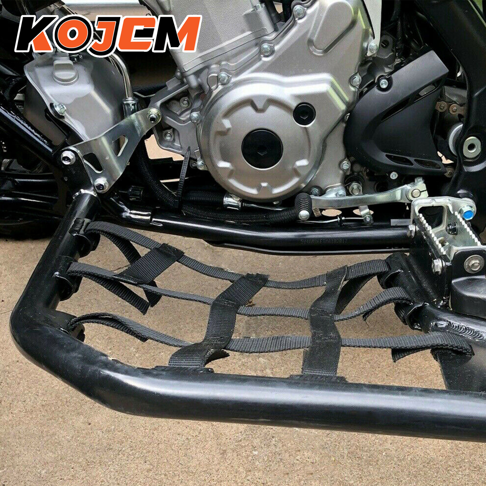 Nerf Bars For Yamaha Raptor 700 YFM 700 YFM700R Black W/ Black Net All Years