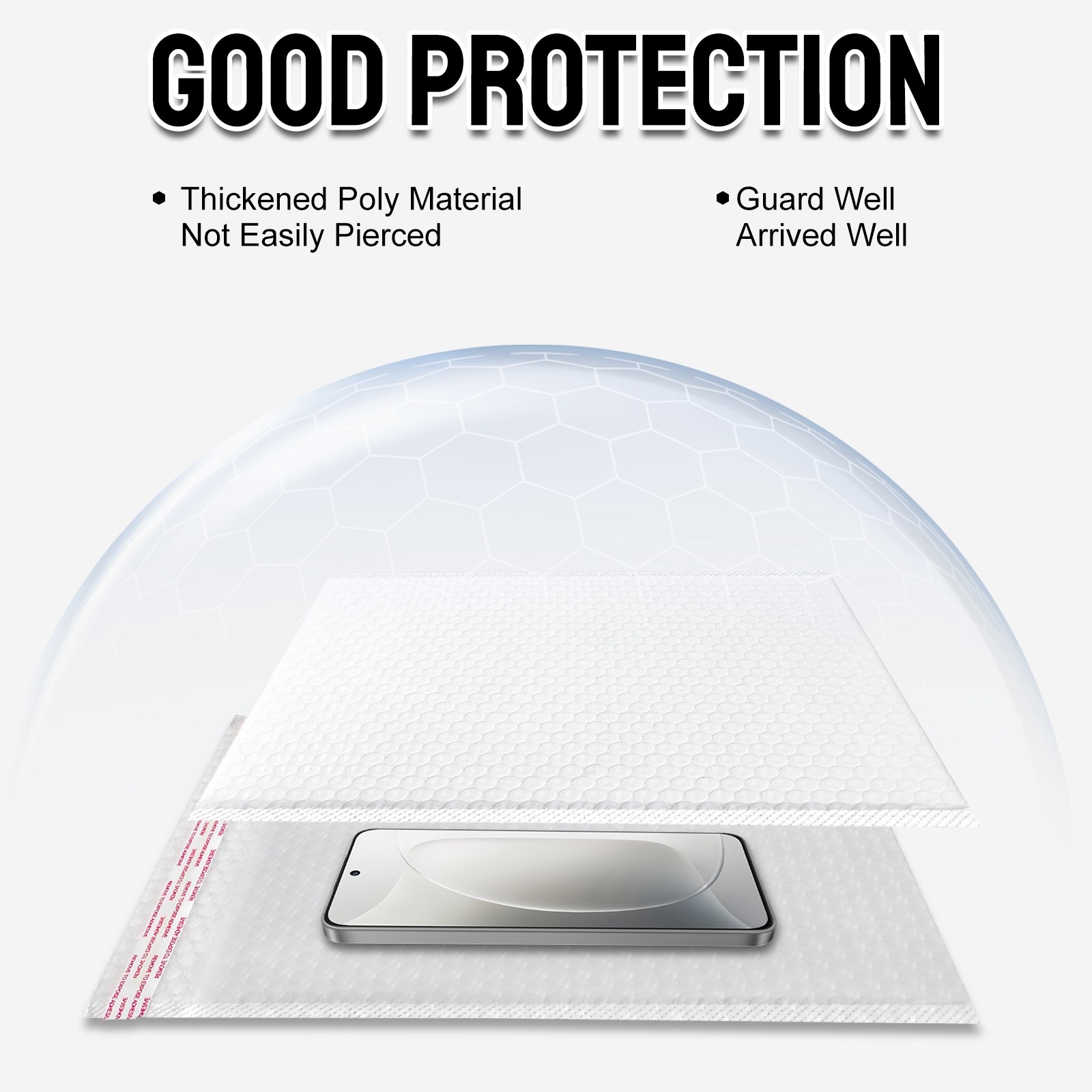 Poly Bubble Mailers 7"x9" /9.8"x11.8" /7.8" x9.8" Tough Dimple Design Bag White