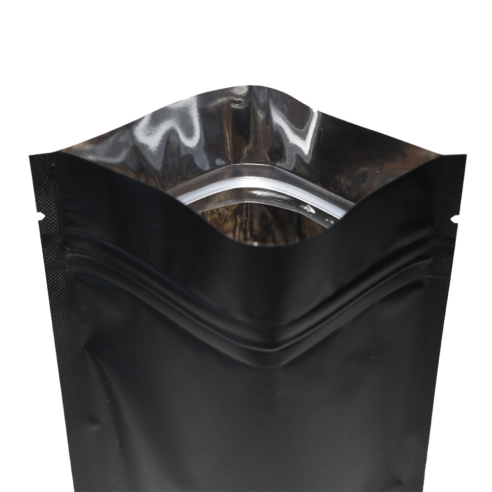 Double-Sided Black Stand Up Mylar QuickQlick™ Resealable Bags Multiple QTY Sizes