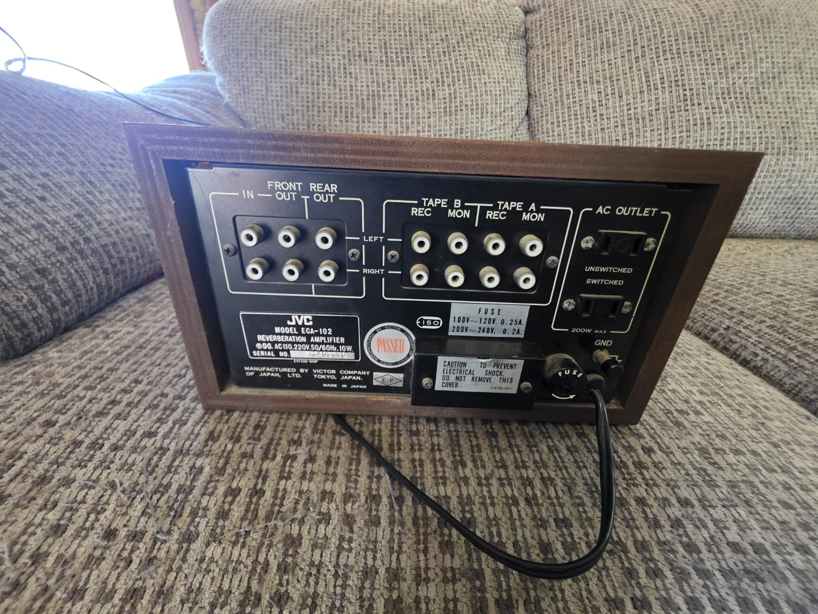 JVC Model ECA-102 Reverberation Amplifier Vintage JVC Made In Japan Tested