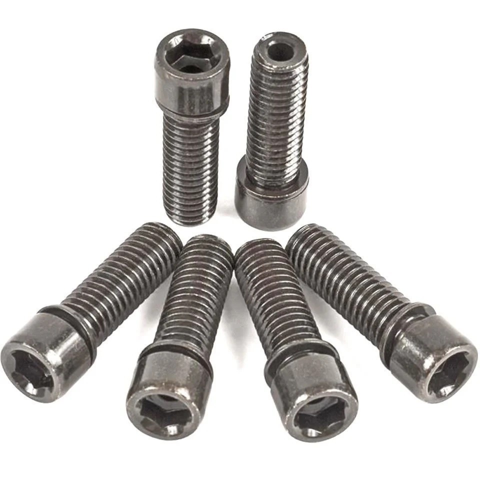 6 x SHADOW CONSPIRACY HOLLOW STEM BOLTS KIT M8 BMX BICYCLE RANT SUBROSA BLACK