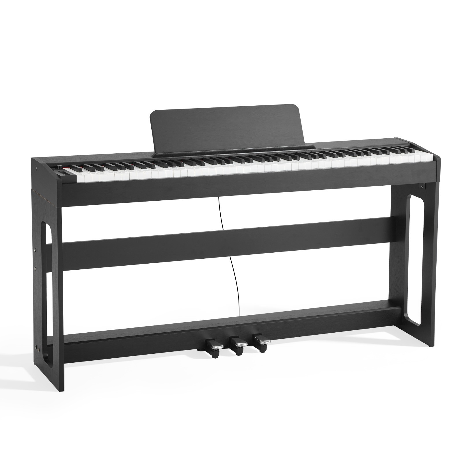 Uimoso 88-Key Weighted Digital Piano with Stand and 280 Tones - Black