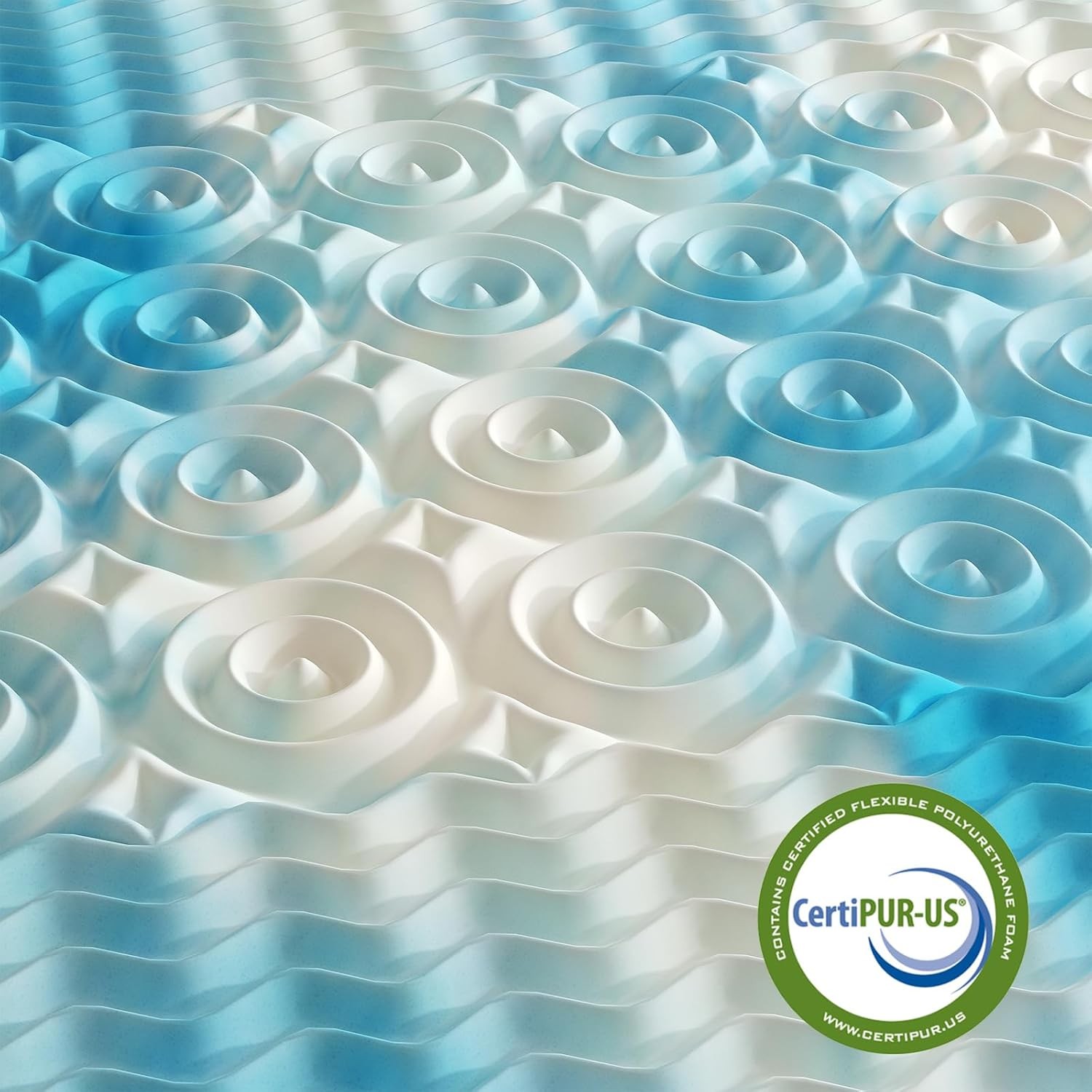 JHK 5-Zone Support Memory Foam Mattress Topper for Back&Hip Pain Pressure Relief