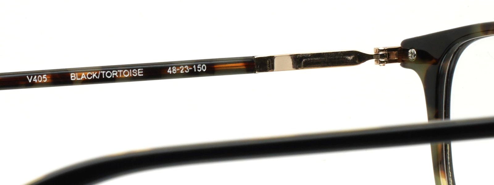 JOHN VARVATOS V405 Black Tortoise Mens Square Full Rim Eyeglasses 48-23-150