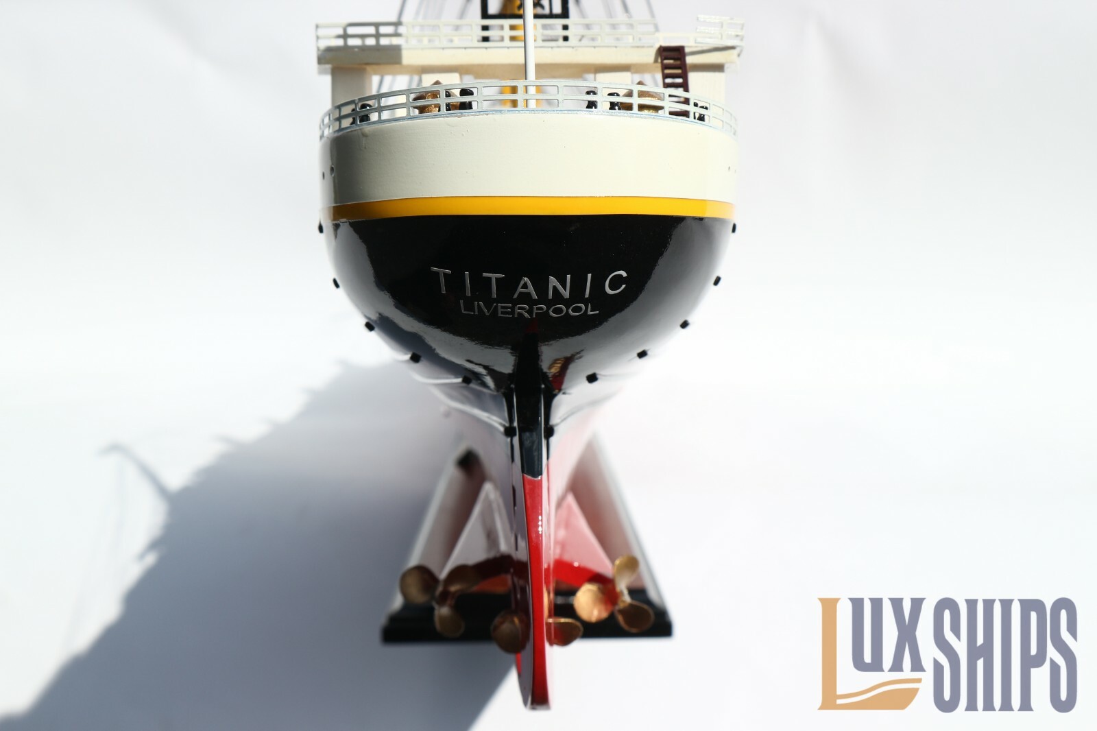 RMS Titanic Wooden Ship Model With Lights - RMS Titanic Model Ship