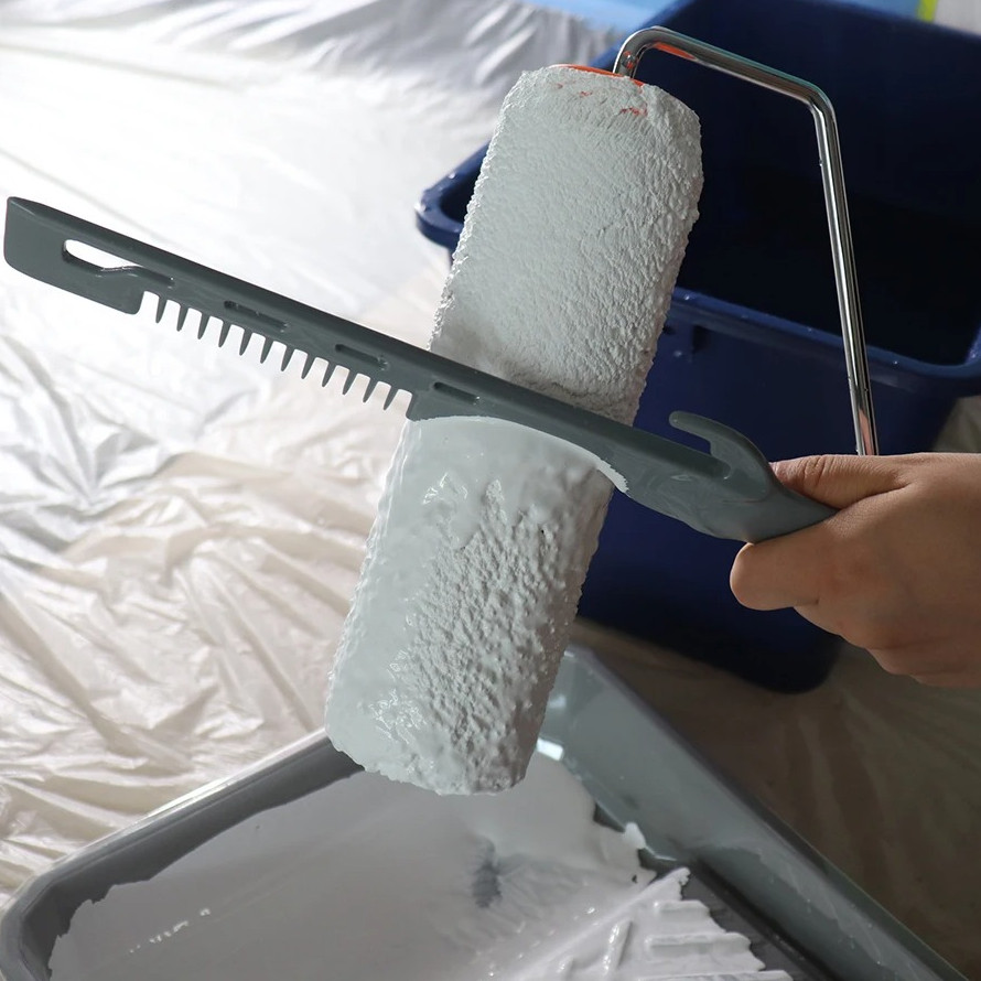 1 pc Multi-Function Paint Tool Cleaner Stirrer Can Opener Roller & Brush Scraper