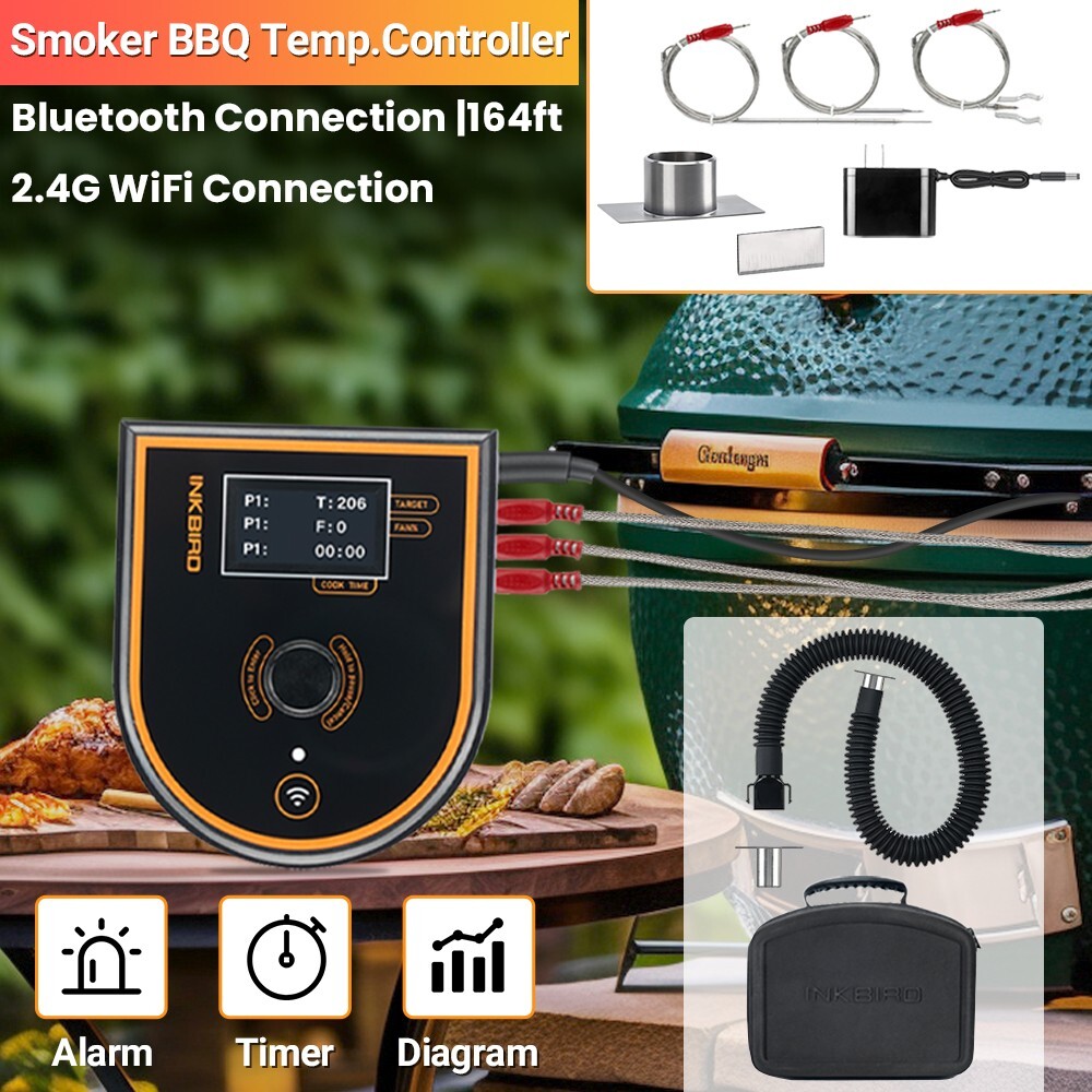 Barbecue Gas Grill Smokers Controller WiFi Bluetooth BBQ Exhaust Fan Control DC