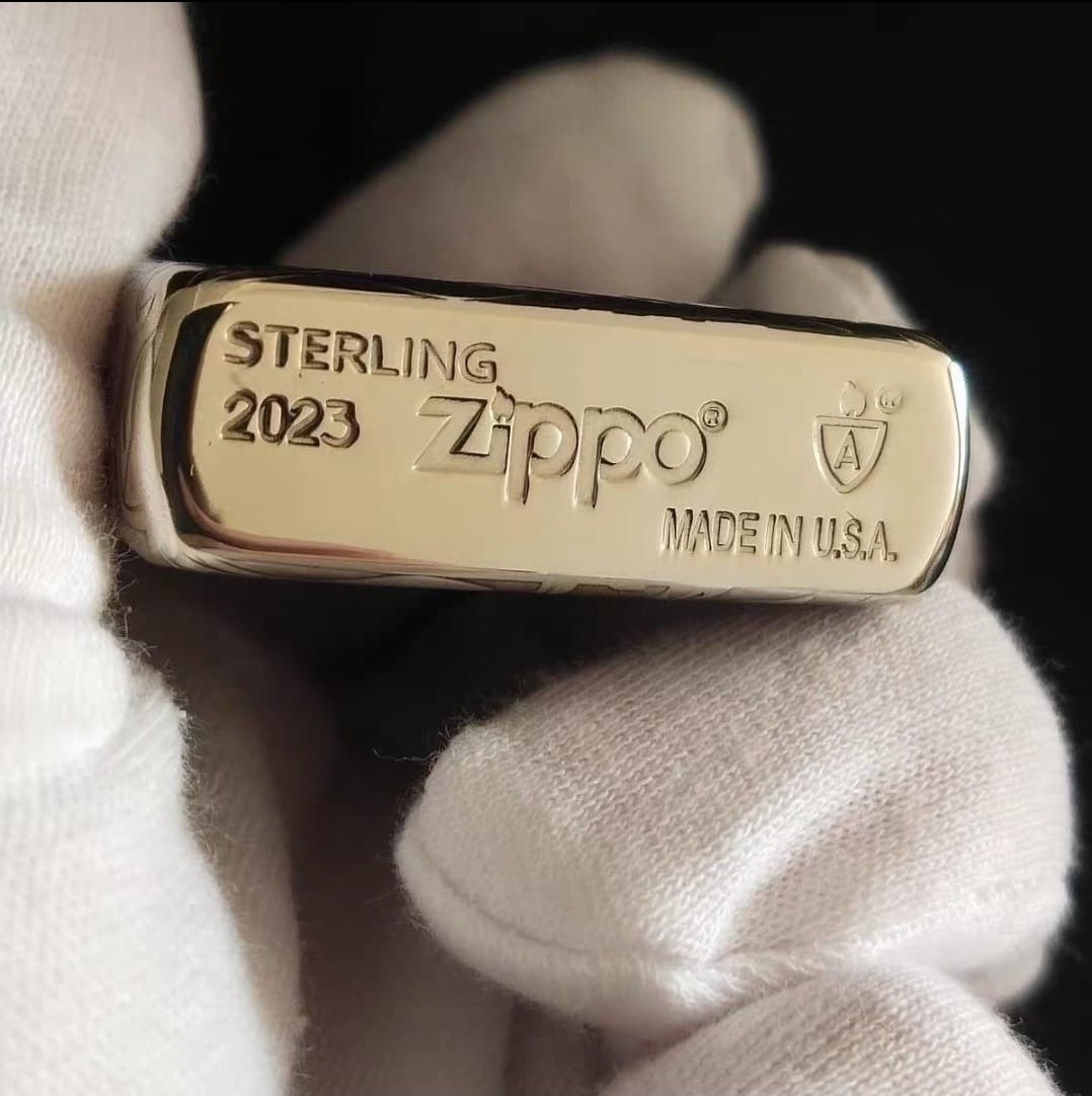 5 Sides Silver Flower Leaves Lighter In A New Box