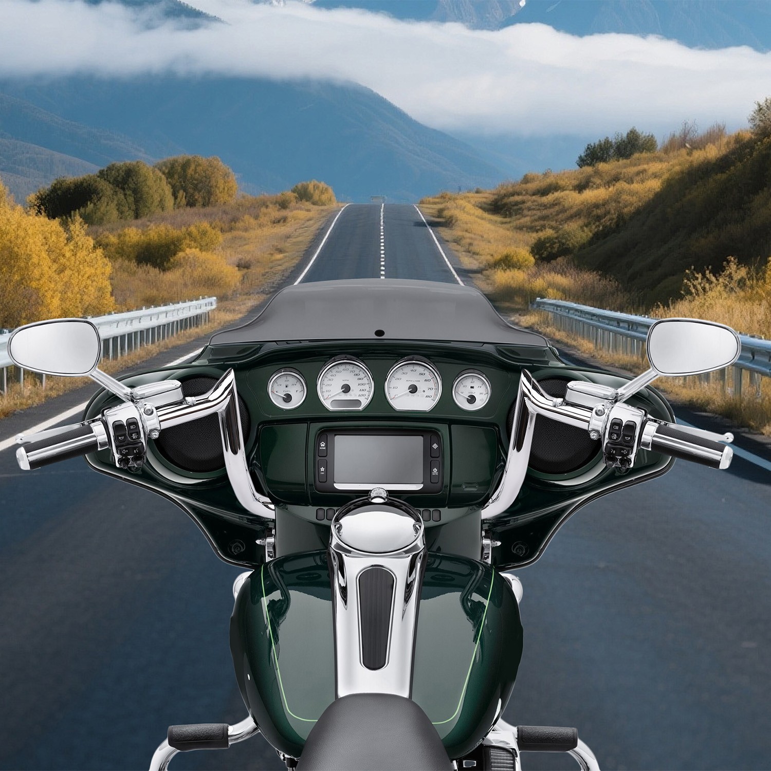 Pre-Wired 10" 12" 14" Meathook Bar Handlebar For Harley Electra Street Glide 14+